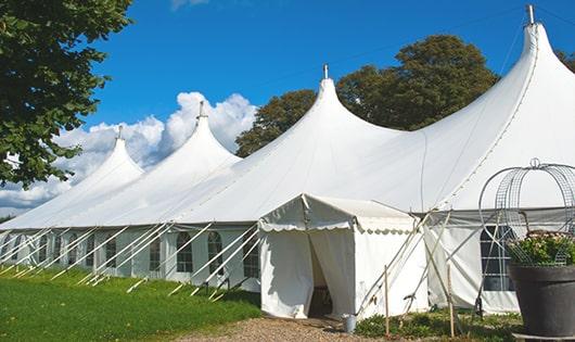 portable restrooms arranged for a special event, providing quick and easy access for attendees in Clarendon Hills IL